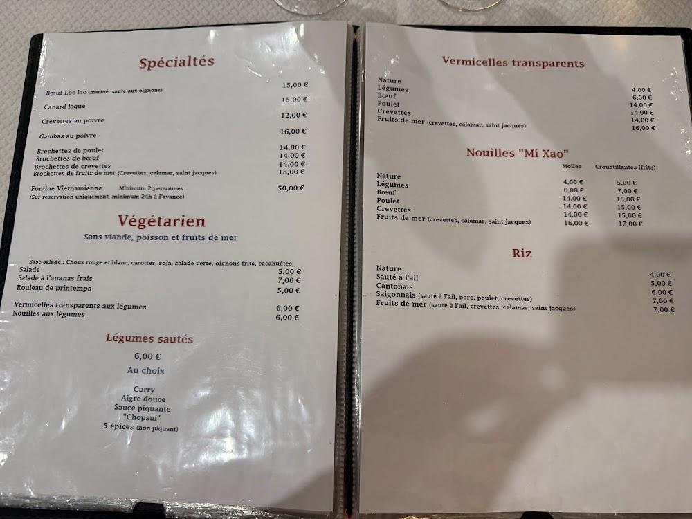 Le Saïgon - Menu Image 1